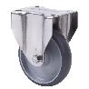 RUEDA FIJA  INOX.17ZVLI125-PGZN POLIAMIX-GOMA GRIS INYECT.EJE LISO