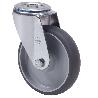 RUEDA GIRATORA AGUJERO M12 INOX.20ZVLI125-PGZN POLIAMIX-GOMA GRIS INYECT.LISO