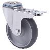 RUEDA GIRATORA AGUJ.M12 FR.INOX.20ZVLIFD125-PGZN POLIAMIX-GOMA GR.INYECT.LISO
