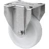 RUEDA FIJA  INOX.17ZVLI125-UT POLIAMIX BLANCO EJE LISO