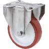 RUEDA FIJA  INOX.17ZVLI125-POLR POLIAMIX BLANCO-POLIUR.MARRON RODILLOS