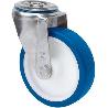 RUEDA GIRATORA AGUJ.M12 INOX.20ZVLI125-POAR POLIAMIX BLANCO-POLIUR.AZUL RODIL