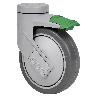 RUEDA GIRATORA AGUJERO M12 MEC.DIR.21HCMD125CP-PGAISB GOMA GRIS EJE BOLAS