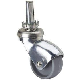 RUEDA GIRATORA ESP.LISA M10X33 CAPUCHON P/MADERA 40HSR30-BP PLASTICO GR.LISO