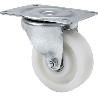RUEDA GIRATORA PLACA 10-61-100-FT NYLON BLANCO EXTRAFUERTE EJE LISO