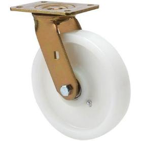 RUEDA GIRATORA PLACA 10SL200-FT NYLON BLANCO EXTRAFUERTE EJE LISO