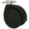 RUEDA GIRATORA PLACA 10DKG100 POLIAMIX NEGRO