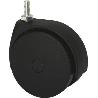 RUEDA GIRATORA ESPIGA ROSCADA M10X25 50DKG100 POLIAMIX NEGRO