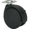 RUEDA GIRATORA PLACA FRENO 10DKGF80 POLIAMIX NEGRO