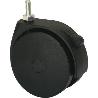 RUEDA GIRATORA ESPIGA ROSCADA M10X25 FRENO 50DKGF80 POLIAMIX NEGRO