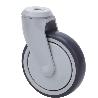 RUEDA GIRATORA AGUJERO M12 PLASTICO 20AN125CP-AN POLIUR.GRIS EJE BOLAS