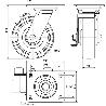 RUEDA GIRATORA PLACA FRENO 10SLFN150-FT NYLON BLANCO EXTRAFUERTE EJE LISO