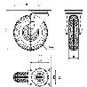 RUEDA GIRATORA PLACA 10WL260-RIFB METALICO-IMPINCHABLE EJE BOLAS