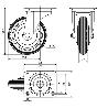 RUEDA GIRATORA PLACA 120-160-1 CP METALICO-GOMA NEGRA EJE RODILLOS