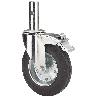 RUEDA GIRATORA ANDAMIO EUR. FRENO 201-200-8 METALICO-GOMA NEGRA RODILLOS