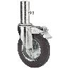 RUEDA GIRATORA ANDAMIO EUR.FRENO 201-200-9 METALICO-GOMA NEGRA RODILLOS