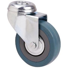 RUEDA GIRATORA AGUJERO M12 310-100-4 CP POLIAMIX-GOMA GRIS EJE LISO
