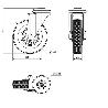 RUEDA GIRATORA AGUJERO M12 310-100-4 CP POLIAMIX-GOMA GRIS EJE LISO
