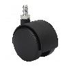 RUEDA GIRATORA ESPIGA ROSCADA M8X15 420-050-61 NYLON NEGRO EJE LISO