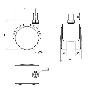 RUEDA GIRATORA ESPIGA ROSCADA M10X15 420-050-62 NYLON NEGRO EJE LISO