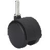 RUEDA GIRATORA ESPIGA LISA M8X26 420-050-10 NYLON NEGRO EJE LISO