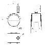 RUEDA GIRATORA ESPIGA LISA M8X26 420-050-10 NYLON NEGRO EJE LISO