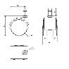 RUEDA GIRATORA ESPIGA LISA M11X22 420-050-11 NYLON NEGRO EJE LISO