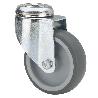 RUEDA GIRATORA AGUJERO M12 301-150-4 POLIAMIX-GOMA GRIS EJE LISO