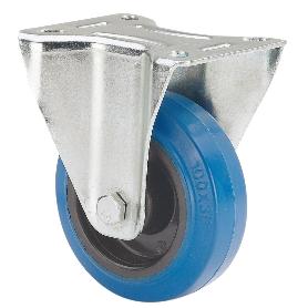 RUEDA FIJA  121-160-2 POLIAMIX-GOMA AZUL SUPERELAST.RODILLOS