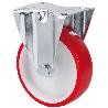 RUEDA FIJA  140.1-200-2 NYLON BLANCO-POLIUR.ROJO EJE LISO