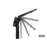 PACK DE 4 UDS. APLIQUE SOLAR CON SENSOR 3,7 V 1,2 AH 3000 K 330 X 104 X 161 MM