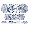 VAJILLA PORCELANA 12PZS ARMONIA AZUL