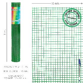 MALLA ELECTROSOLDADA PLASTIFICADA CORRAL 13X13 / ALTURA 100 CM. / ROLLO 10METROS