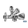 VÁLVULA DE ESCUADRA 1/2 X 3/4 X 3/8 MODELO COMBI